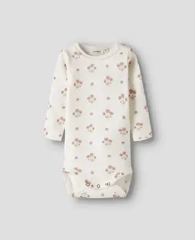 Lil Atelier 13253486 NBFLAYO SIG LS SLIM BODY LIL Coconut Milk FLOWER PINK
