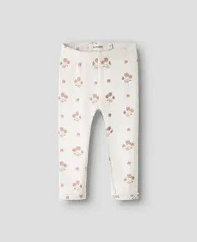Lil Atelier 13251978 NBFLAYO SIN SLIM LEGGINGS LIL Coconut Milk FLOWER PINK
