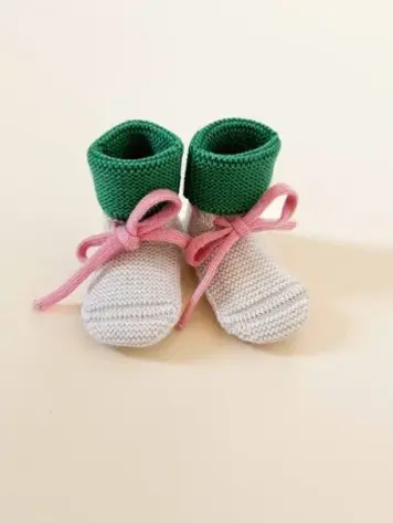 Hvid Booties - Cream/Grass