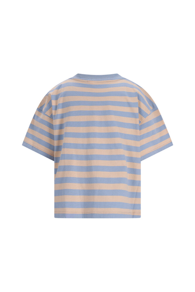 The New Chapter D603-0455 T-Shirt Bo Blue Beige Stripes