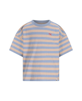 The New Chapter D603-0455 T-Shirt Bo Blue Beige Stripes