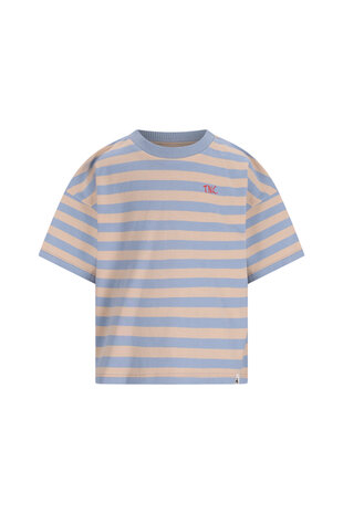 The New Chapter D603-0455 T-Shirt Bo Blue Beige Stripes