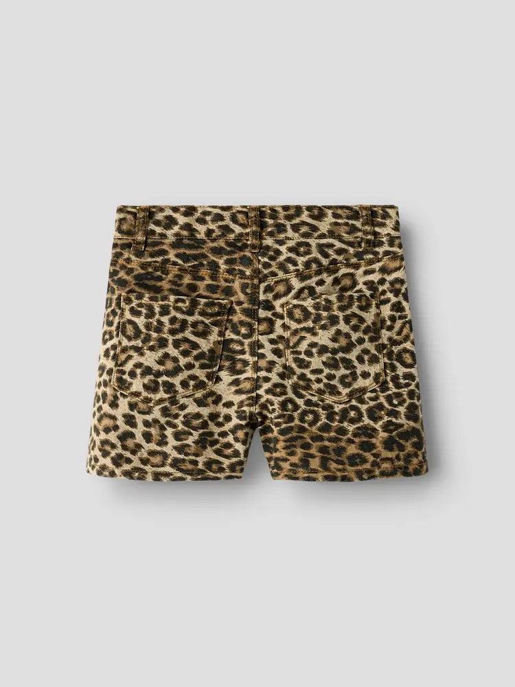 Name It 13248460 NKFROSE HW SHORTS 4444-TD Silver Mink Leopard
