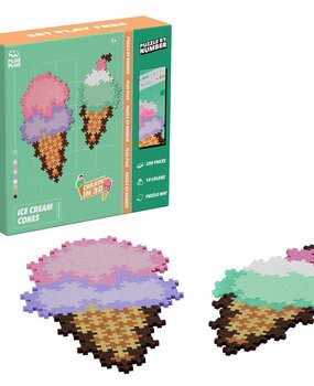 Plus Plus Puzzle By Number Ice Cream Cones 250ST