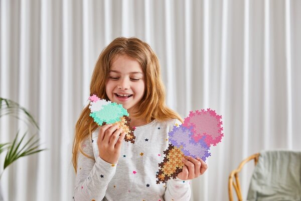 Plus Plus Puzzle By Number Ice Cream Cones 250ST Plus Plus Puzzle By Number Ice Cream Cones 250ST