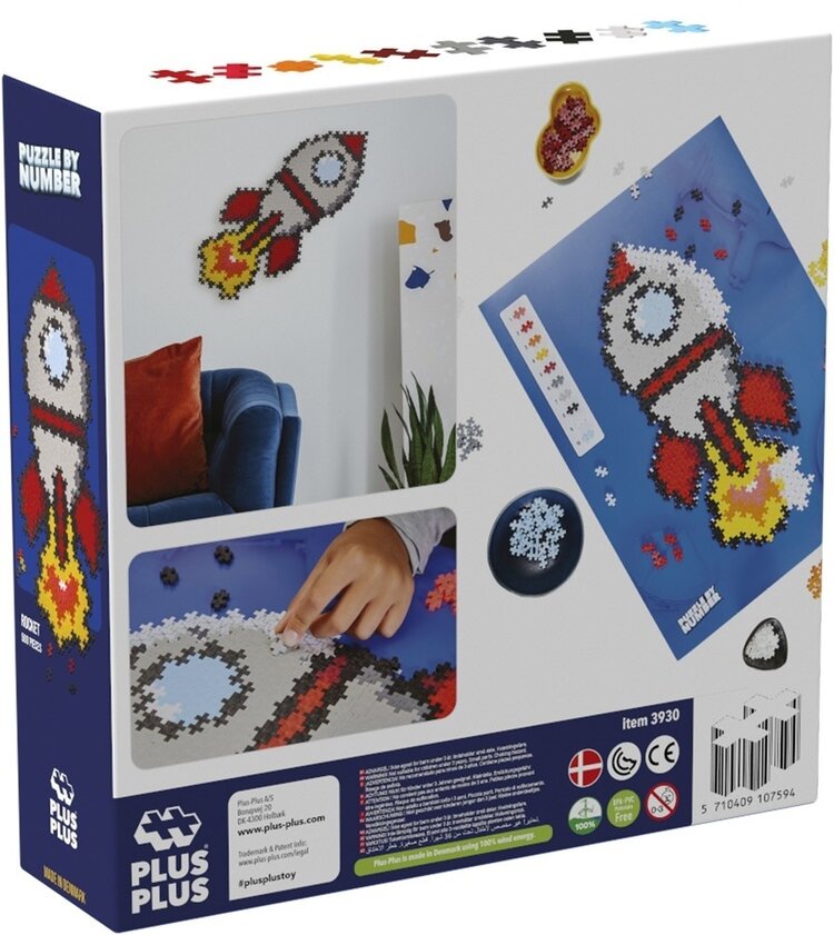 Plus Plus Puzzle By Number Raket 500ST