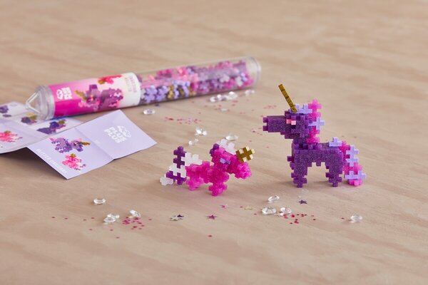 Plus Plus Tube Glitter Unicorns 100ST Plus Plus Tube Glitter Unicorns 100ST