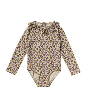 Salted Stories SASS26-122SAT Sparkly Flower | Bodysuit Bombay Brown