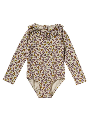 Salted Stories SASS26-122SAT Sparkly Flower | Bodysuit Bombay Brown