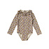 SASS26-122SAT Sparkly Flower | Bodysuit Bombay Brown