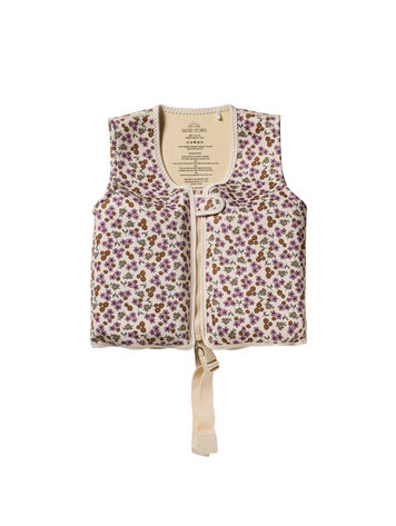 Salted Stories SASS26-069SCM Sparkly Flowers | Floating Vest White Swan