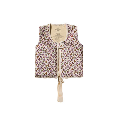 Salted Stories SASS26-069SCM Sparkly Flowers | Floating Vest White Swan
