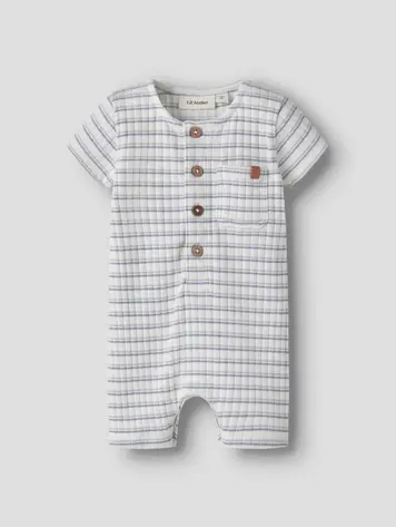 Lil Atelier 13256098 NBMHALDUR SS LOOSE SHORT SUIT LIL Coconut Milk DUSTY BLUE