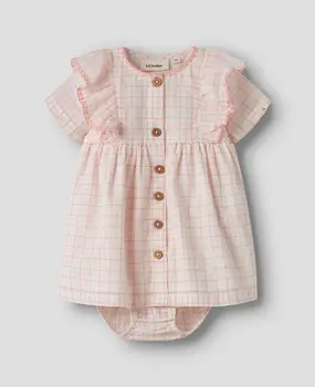 Lil Atelier 13255906 NBFHEDDA SS LOOSE BODY DRESS LIL Coconut Milk