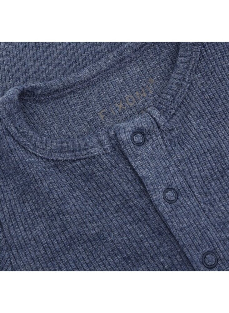 Fixoni Boxpakje Melange Rib 7929 Vintage Indigo