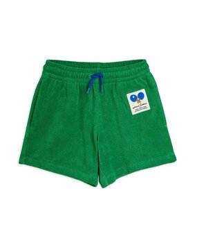 Mini Rodini Table tennis patch terry shorts green