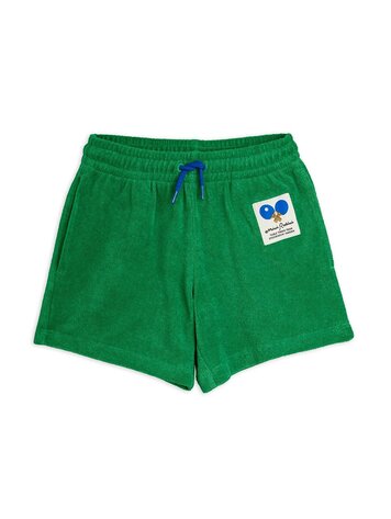 Mini Rodini Table tennis patch terry shorts green
