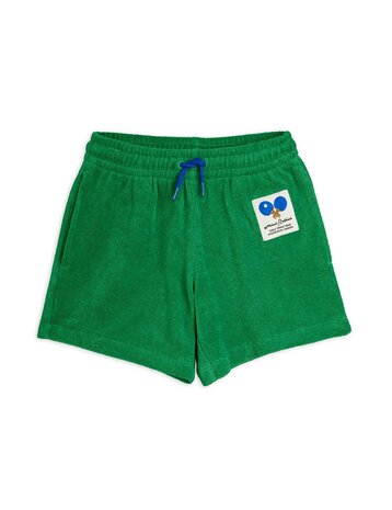 Mini Rodini Table tennis patch terry shorts green