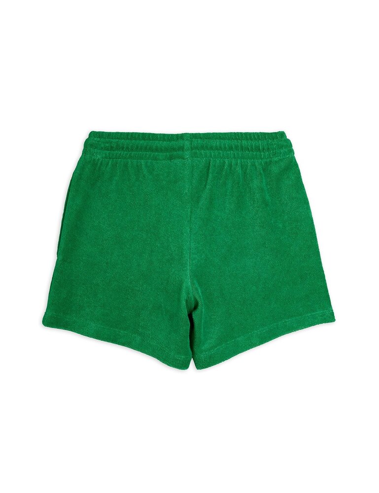 Mini Rodini Table tennis patch terry shorts green
