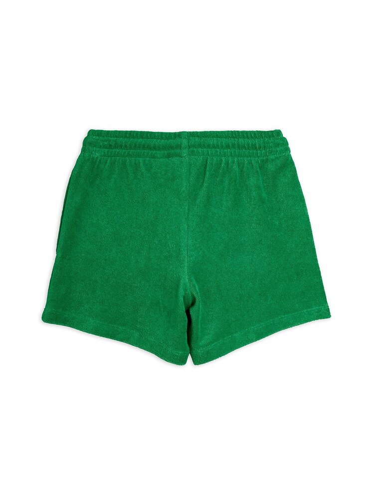 Mini Rodini Table tennis patch terry shorts green