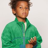Mini Rodini Table tennis patch terry cardigan green