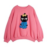 Mini Rodini Cat chenille sweatshirt pink