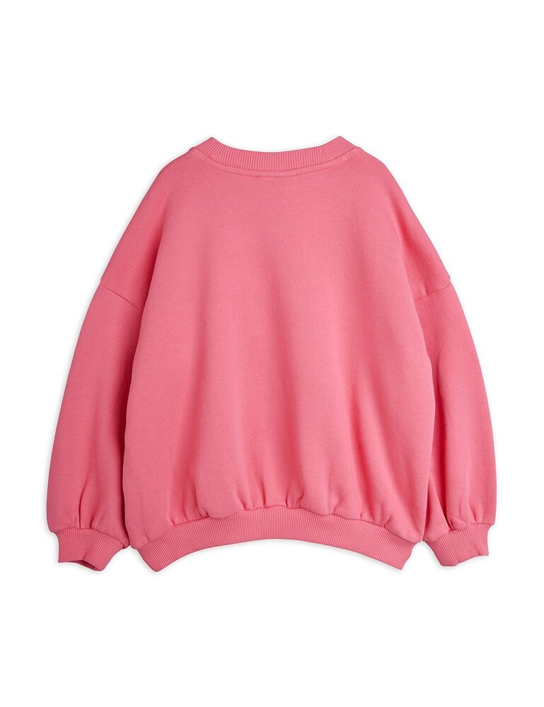 Mini Rodini Cat chenille sweatshirt pink