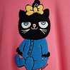 Mini Rodini Cat chenille sweatshirt pink