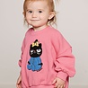 Mini Rodini Cat chenille sweatshirt pink