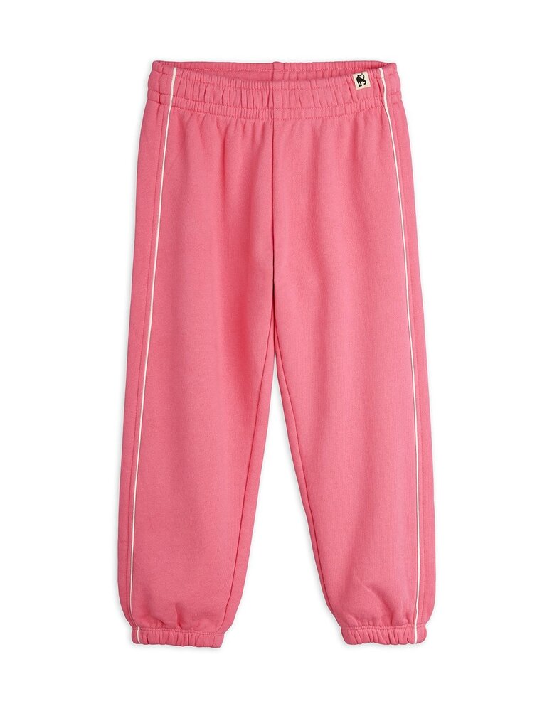 Mini Rodini Plain piping sweatpants pink