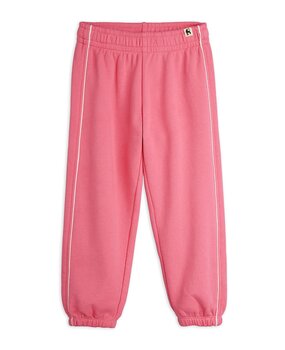 Mini Rodini Plain piping sweatpants pink