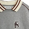 Mini Rodini Panther patch piping collar sweatshirt grey melange