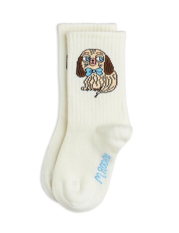 Mini Rodini Dog 1-pack socks off-white