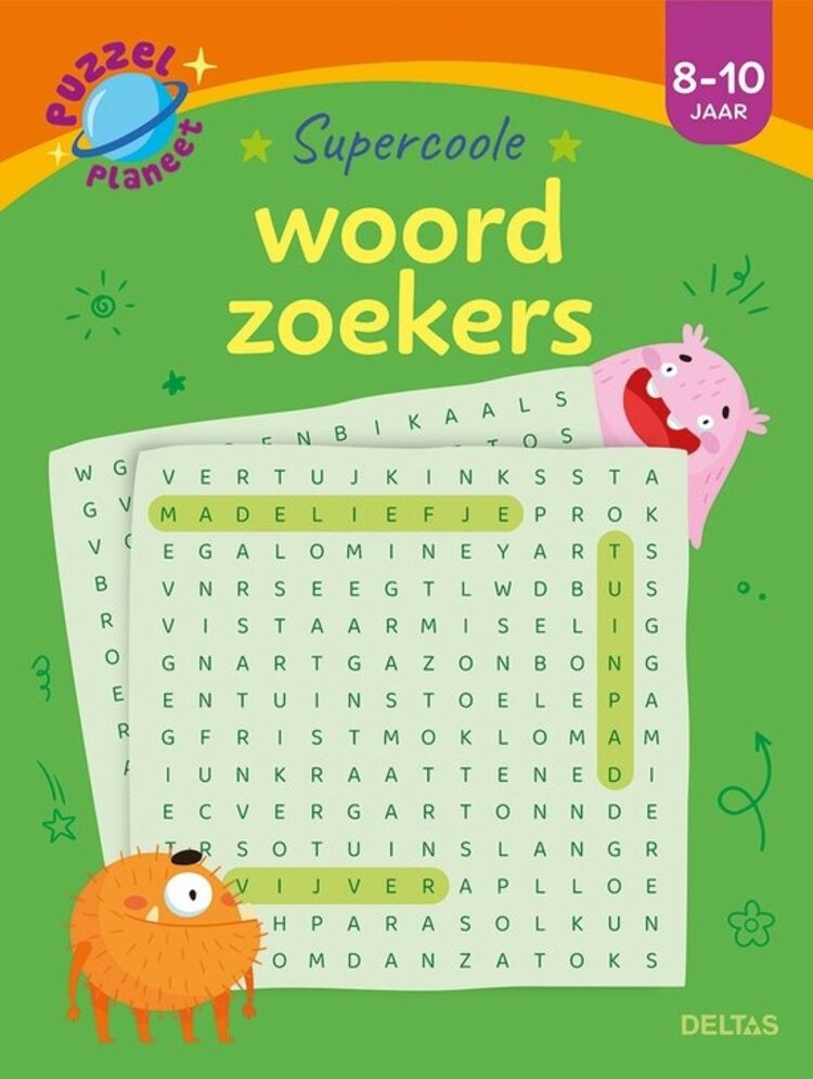 Deltas Puzzelplaneet - Supercoole woordzoekers (8-10 jaar)