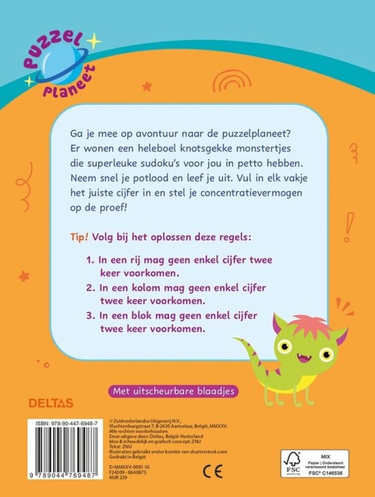 Deltas Puzzelplaneet - Supercoole sudoku's (8-10 jaar) Deltas Puzzelplaneet - Supercoole sudoku's (8-10 jaar)