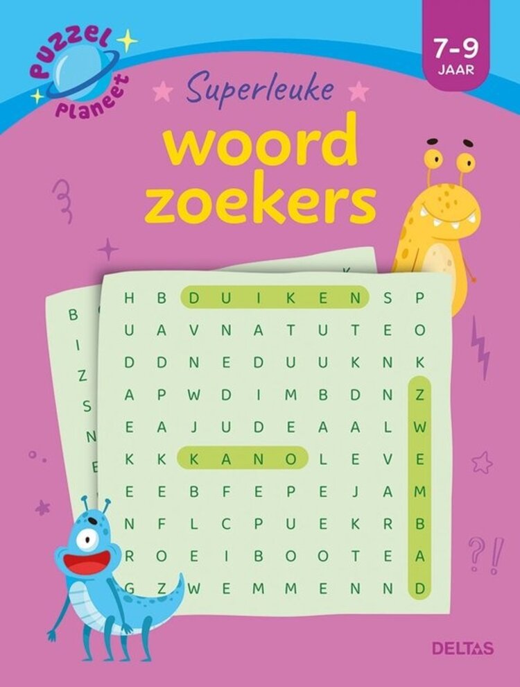 Deltas Puzzelplaneet - Superleuke woordzoekers (7-9 jaar)