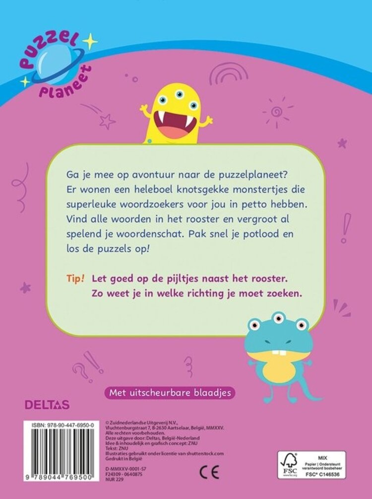 Deltas Puzzelplaneet - Superleuke woordzoekers (7-9 jaar)