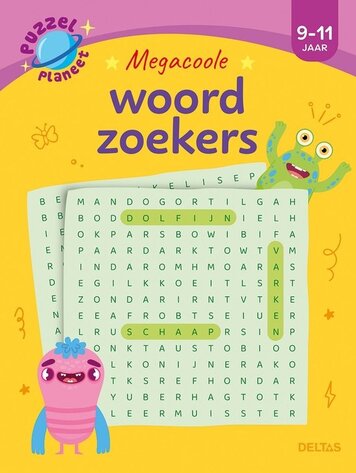 Deltas Puzzelplaneet - Megacoole woordzoekers (9-11 jaar)