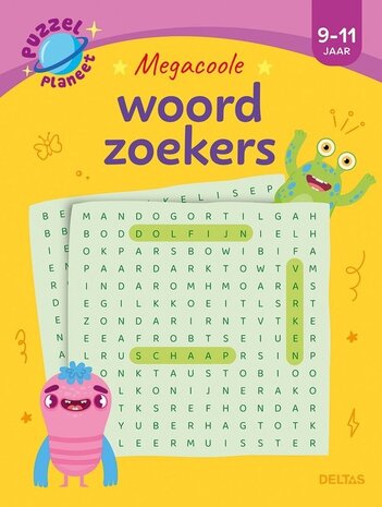 Deltas Puzzelplaneet - Megacoole woordzoekers (9-11 jaar)