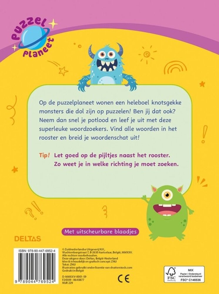 Deltas Puzzelplaneet - Megacoole woordzoekers (9-11 jaar)
