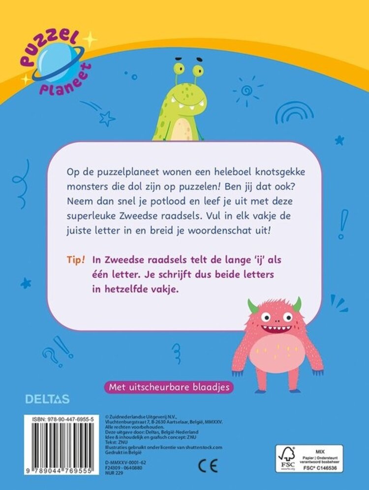 Deltas Puzzelplaneet - Megacoole Zweedse raadsels (9-11 jaar)