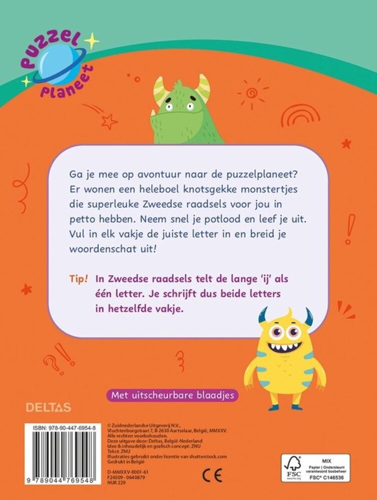 Deltas Puzzelplaneet - Supercoole Zweedse raadsels (8-10 jaar)