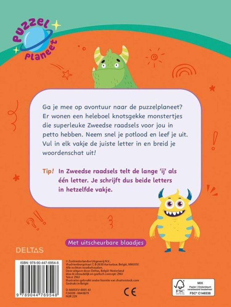 Deltas Puzzelplaneet - Supercoole Zweedse raadsels (8-10 jaar)