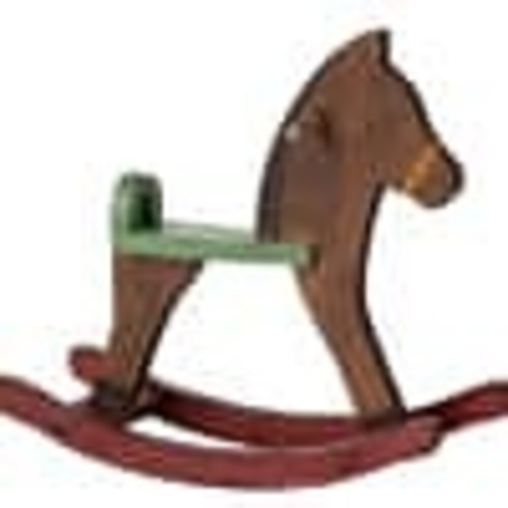 Maileg Rocking Horse Mouse Dark Brown