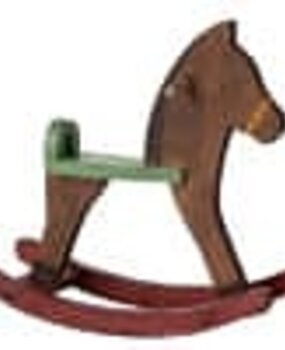 Maileg Rocking Horse Mouse Dark Brown