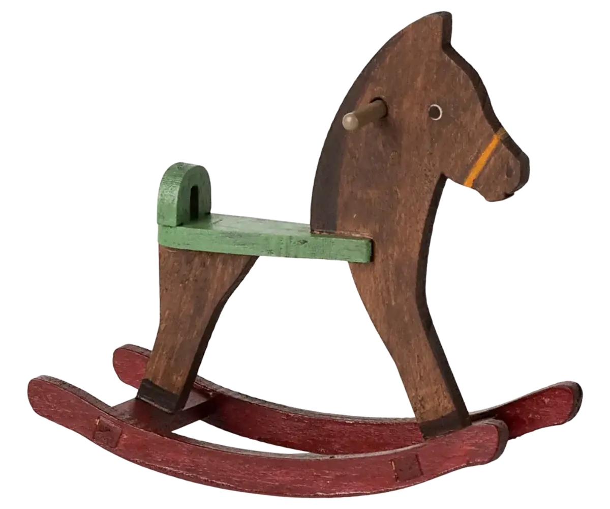 Maileg Rocking Horse Mouse Dark Brown Maileg Rocking Horse Mouse Dark Brown