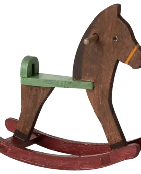 Maileg Rocking Horse Mouse Dark Brown