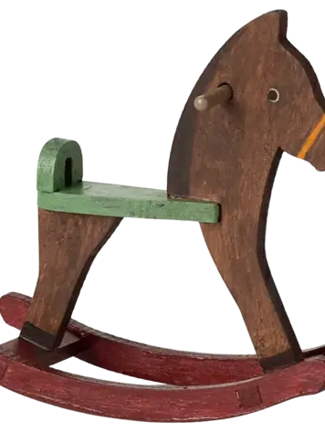 Maileg Rocking Horse Mouse Dark Brown