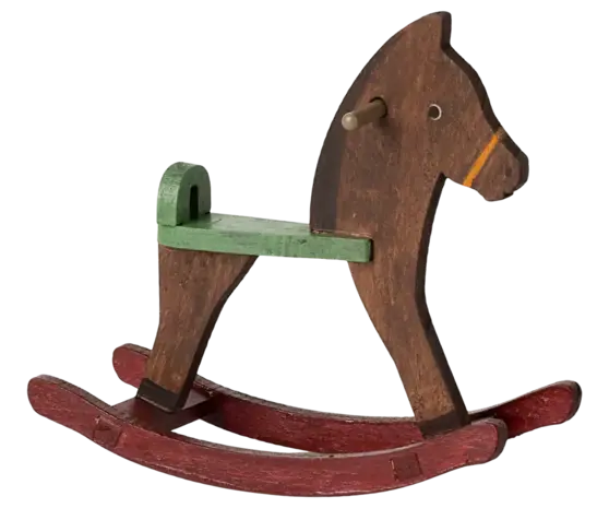 Maileg Rocking Horse Mouse Dark Brown Maileg Rocking Horse Mouse Dark Brown