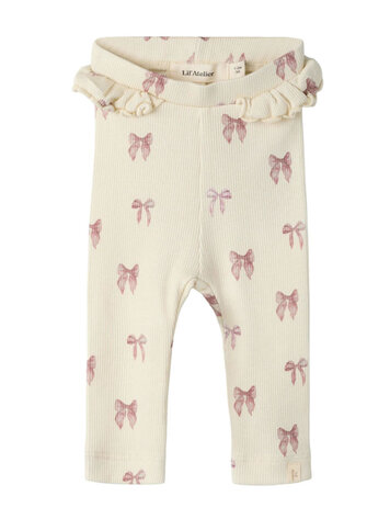 Lil Atelier NBFGAVO EFI SLIM LEGGING TURTLEDOVE BOW